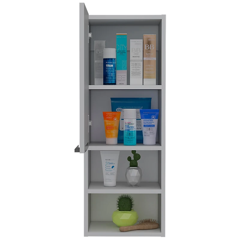 Streamdale Mila White Bathroom Cabinet with Internal & External Shelves