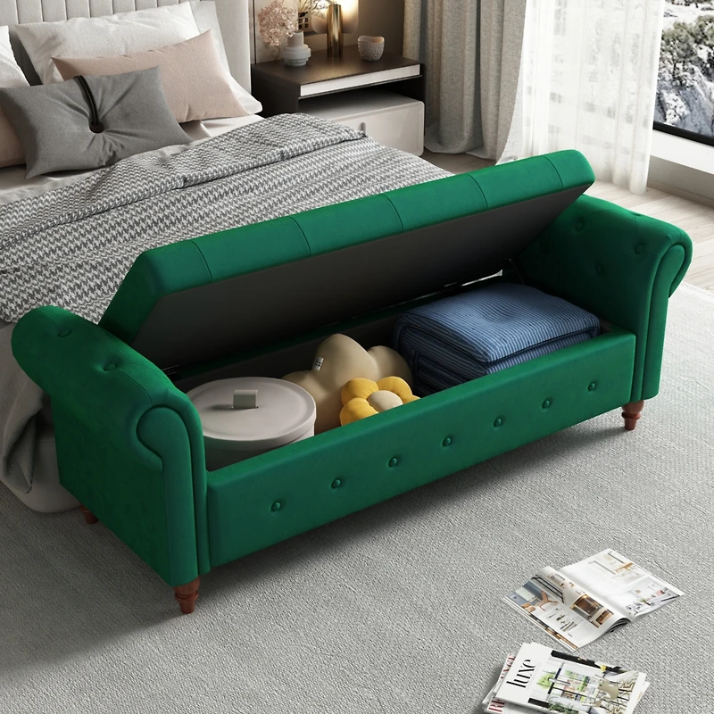 Streamdale Furniture 63" Bed Bench Velvet