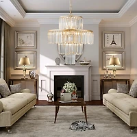 Streamdale Modern Crystal Chandelier for Dining and Living Room