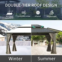 Streamdale 12' X 14' Hardtop Gazebo, Aluminum Metal Gazebo
