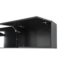 Streamdale High Gloss Tv Stand with Wall Mounted Cabinets