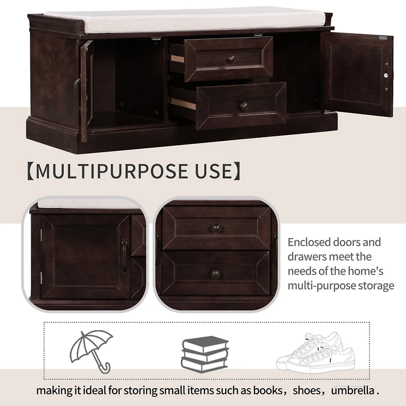 Streamdale Multipurpose Storage Bench with Cushion