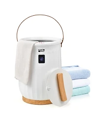 Bucket Towel Warmer with 4 Timer Settings and Portable Handle for Bathroom Use