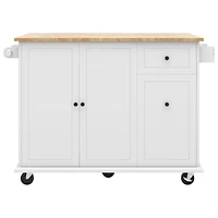 Streamdale Rolling Kitchen Cart with Drop Leaf & Storage