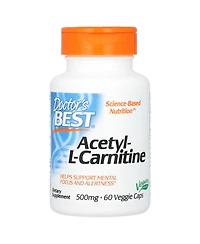 Doctor's Best Acetyl-l-Carnitine 1 000 mg - 60 Veggie Caps (500 mg per Capsule)