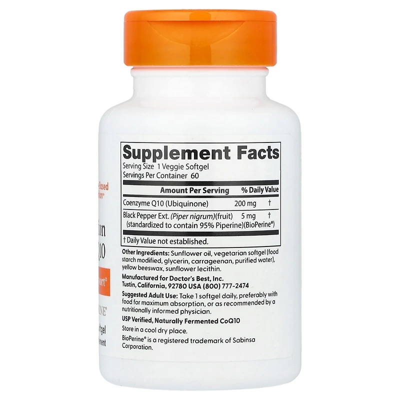 Doctor's Best High Absorption CoQ10 - 60 Veggie Softgel