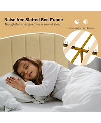 Upholstered Bed Frame with Quilted Headboard