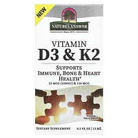 Nature's Answer Vitamin D3 & K2 - 0.5 fl oz (15 ml)