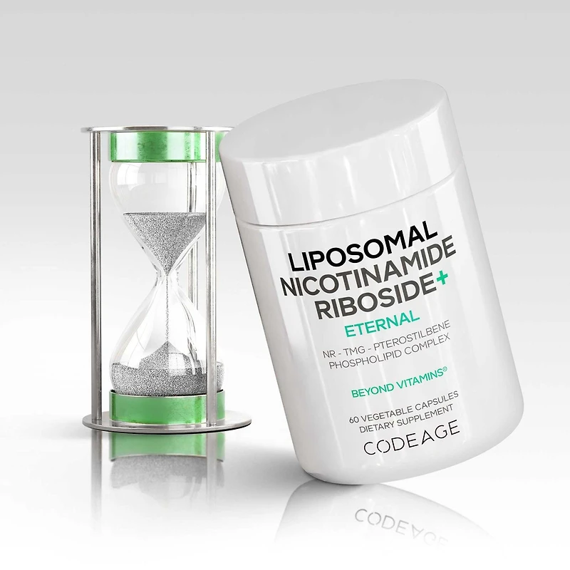 Codeage Liposomal Nicotinamide Riboside+ Supplement - 500 mg Nicotinamide Riboside - Betaine Anhydrous, Trans-Pterostilbene