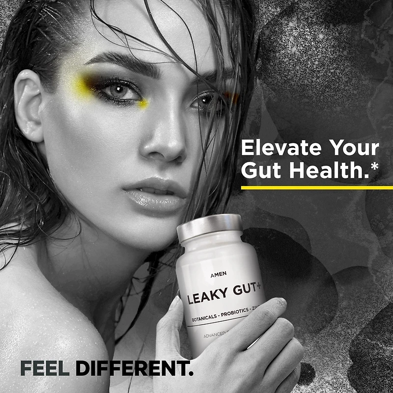 Amen Leaky Gut Supplement - Advanced Formula with Bioavailable L Glutamine, Zinc, Turmeric, Dgl Licorice Root - Marshmallow Root