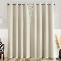 Brandon Magnetic Closure Room Darkening Grommet Curtain Panel Pair