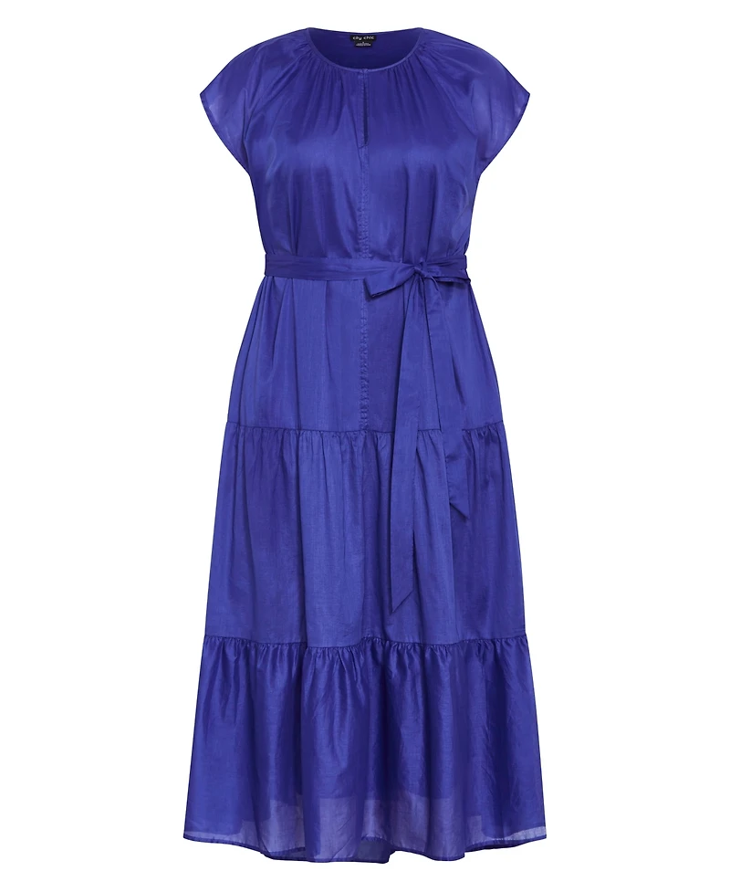 City Chic Plus Kasbah Plain Dress