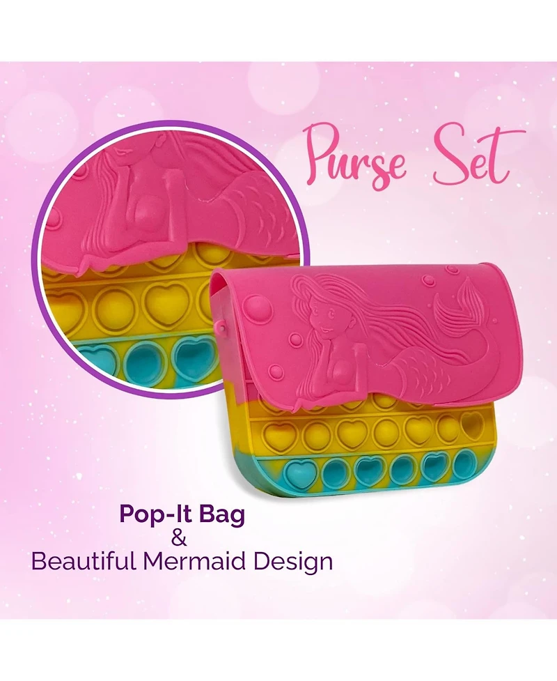 The New York Doll Collection Fidget Pop It Purse for Girls - 10 Pieces Set