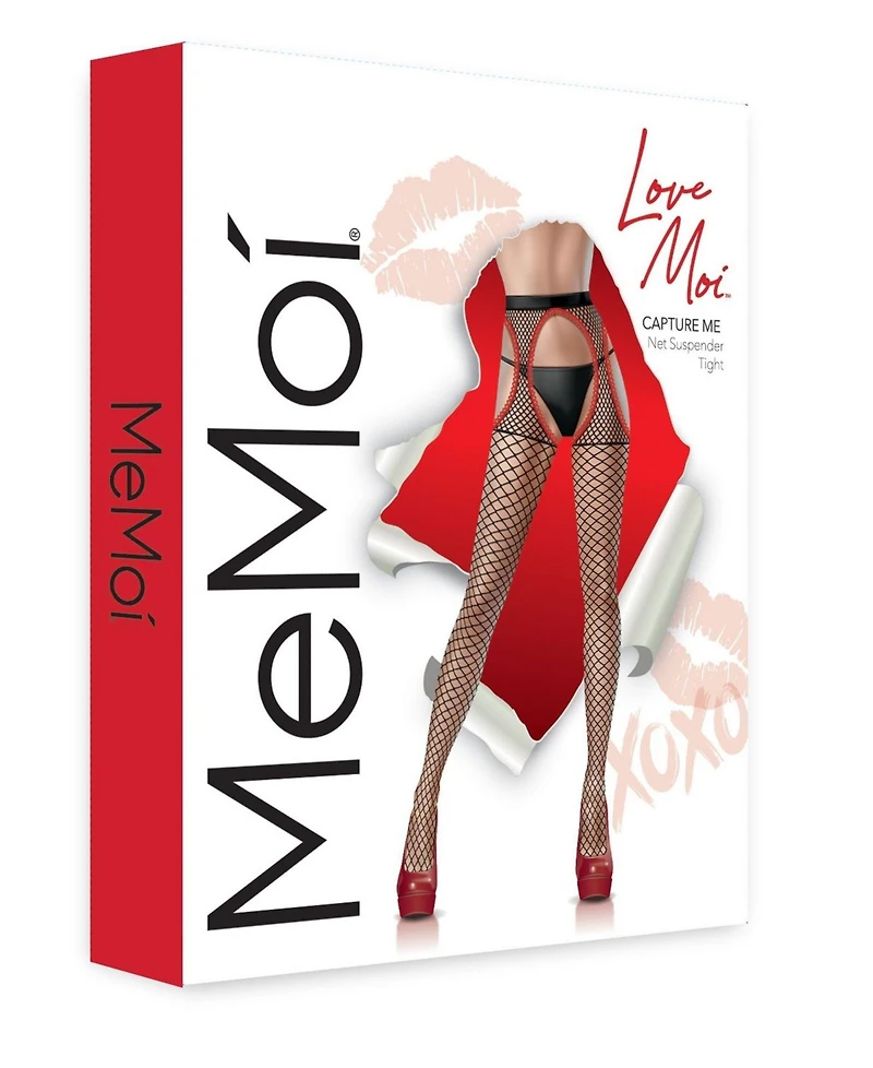 MeMoi Women's Capture Me Fishnet Cutout Suspender Tight
