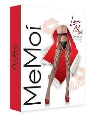 MeMoi Women's Capture Me Fishnet Cutout Suspender Tight
