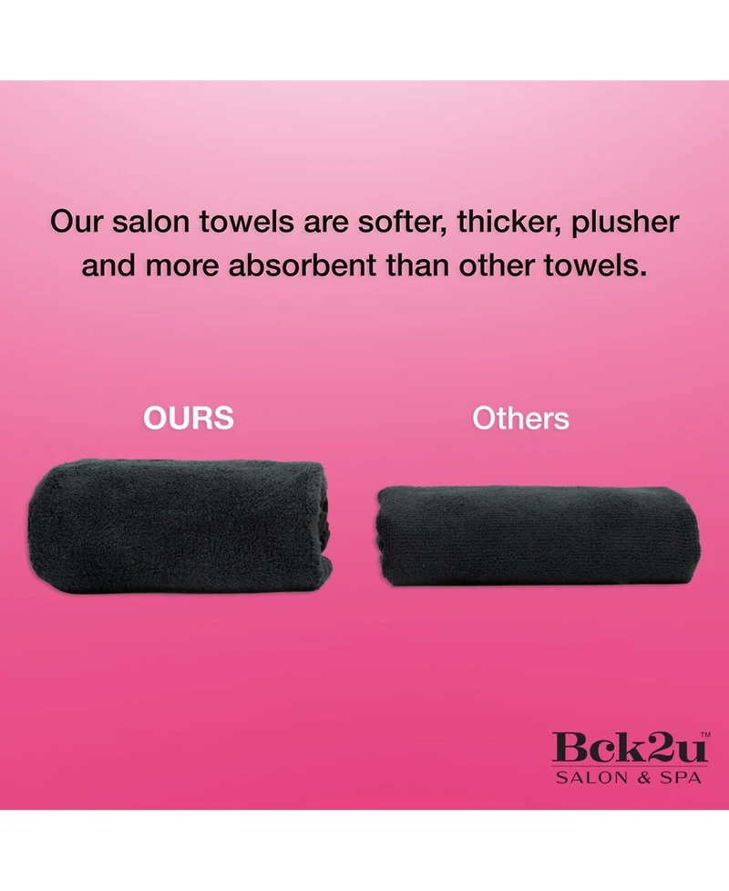 Bleach-Safe Coral Fleece Salon Towels (Pack of 10, 16x27 in.), Soft Microfiber Material, Absorbent Hair Drying Towel Set, Perfect for and Spa