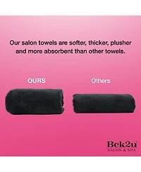 Bleach-Safe Coral Fleece Salon Towels (Pack of 10, 16x27 in.), Soft Microfiber Material, Absorbent Hair Drying Towel Set, Perfect for and Spa