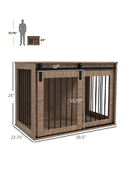 PawHut Dog Crate Furniture for Large Sized Dog, 39" x 23" x 24",