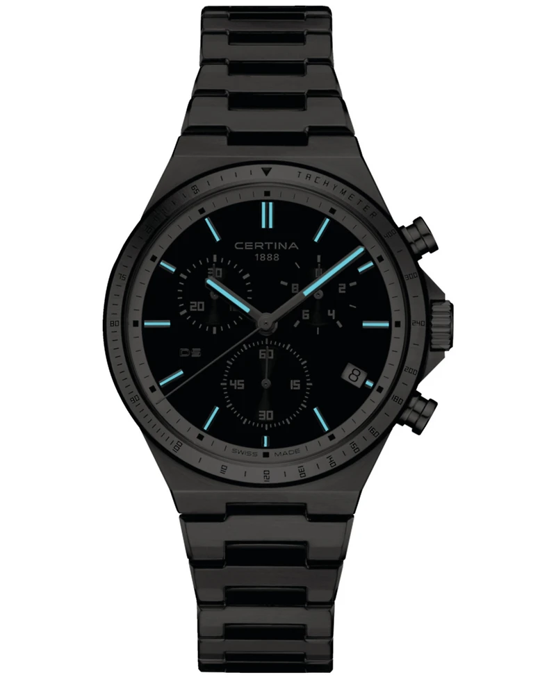 Certina Men's Swiss Chronograph Ds-7 Stainless Steel Bracelet Watch 41mm