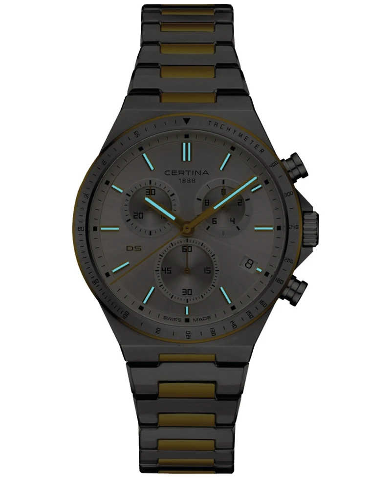 Certina Men's Swiss Chronograph Ds-7 Two-Tone Stainless Steel Bracelet Watch 41mm
