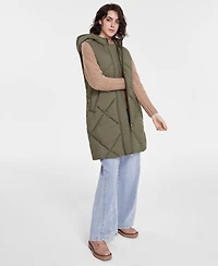 Sam Edelman Women's Quilted Hooded Puffer Vest, Created for Macy's