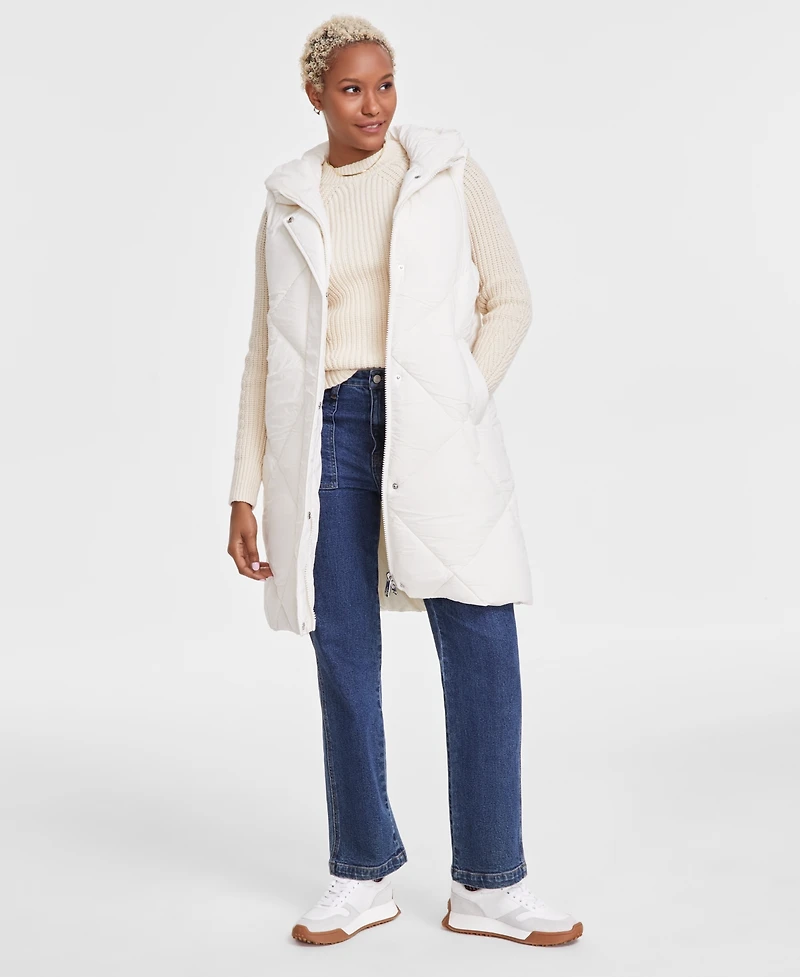 Sam Edelman Women's Quilted Hooded Puffer Vest, Created for Macy's