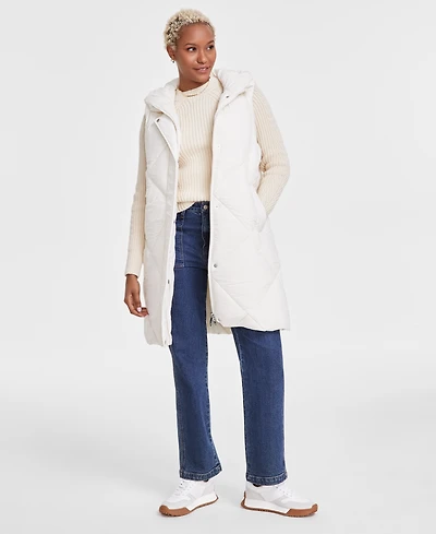 Sam Edelman Women's Quilted Hooded Puffer Vest, Created for Macy's