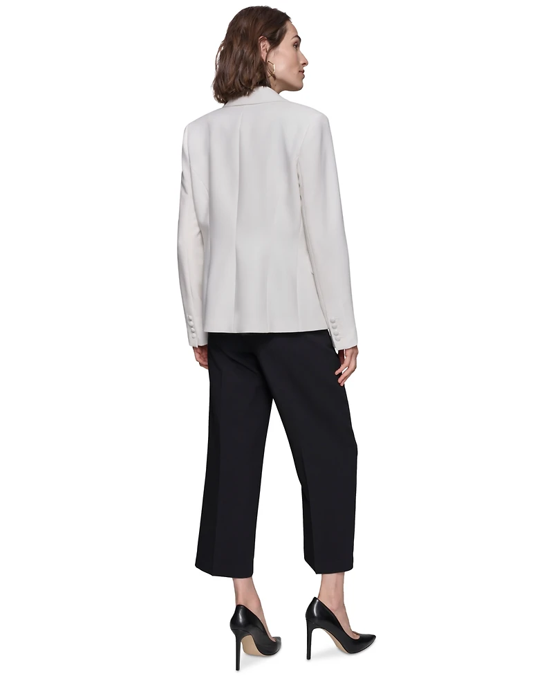 Karl Lagerfeld Paris Women's Peak-Lapel Faux-Double-Breasted Jacket