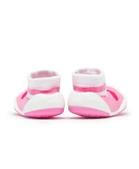 Komuello Infant Girl Breathable Washable Non-Slip Sock Shoes T-Strap Heart