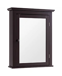Sugift Bathroom Wall Mounted Storage Mirror Medicine Cabinet