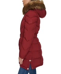 Tommy Hilfiger Women's Faux-Fur-Trim Hooded Puffer Coat, Created for Macy's