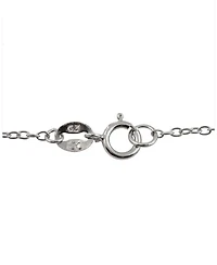 Sterling Silver Colored Cubic Zirconia Pear Shape Solitaire Necklace