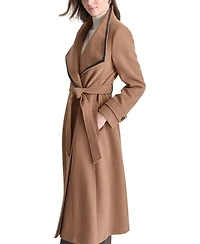 Dkny Women's Belted Wing-Collar Maxi Coat
