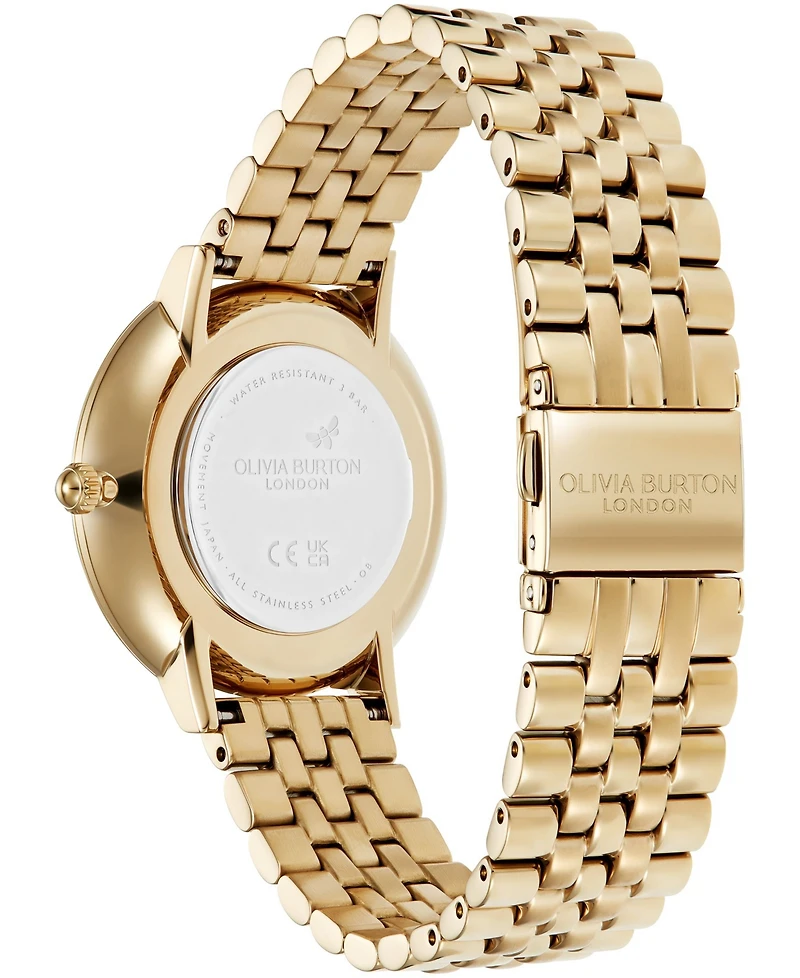 Olivia Burton Women's Radiant Sun Gold-Tone Stainless Steel Watch 35mm