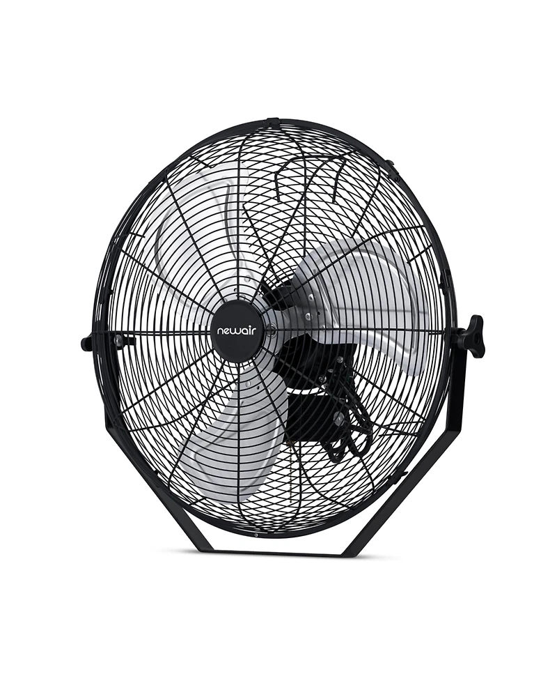 Newair 20" High Velocity Wall Mount Fan, Heavy Duty Waterproof Outdoor Fan, Adjustable Tilt and 3 Speeds up to 4650 Cfm, Pull Chain Switch | Wall