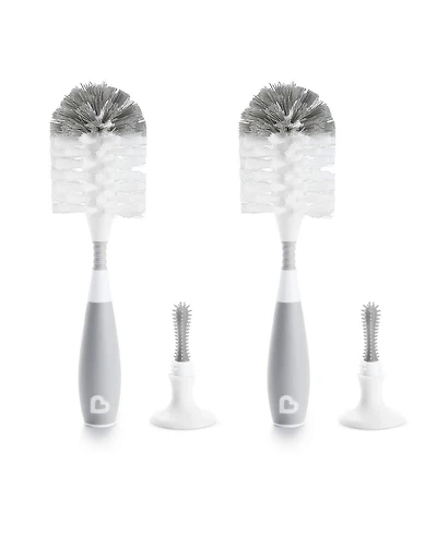 Munchkin Bristle Bottle Brush, Grey, 2 Pack