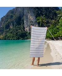 Arkwright Home Las Rayas Beach Towels (4 Pack), 30x60 in., Striped Color Options, 100% Soft Cotton