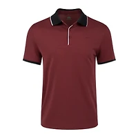 Men's Classic-Fit Cotton-Blend Pique Polo Shirt with Contrast Collar