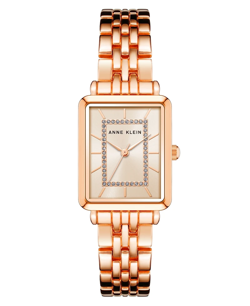 Anne Klein Women's Quartz Rose Gold-Tone Alloy Bracelet Watch, 24mm