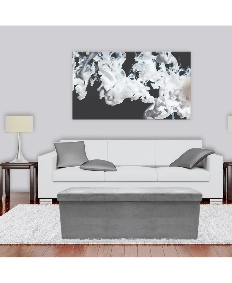 Sorbus Faux Suede Storage Bench