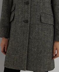 Lauren Ralph Petite Notched-Collar Walker Coat
