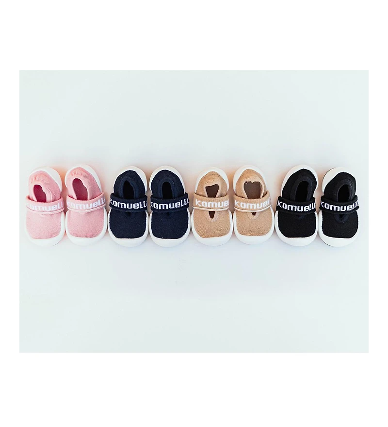 Komuello Infant Boy Girl First Walk Sock Shoes Flat Navy