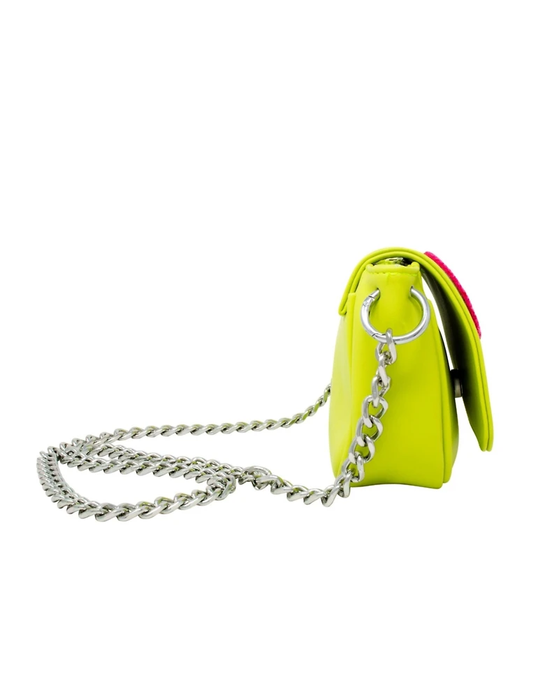 Tiny Treats + Zomi Gems Girls Crossbody Patch Handbag, Lime