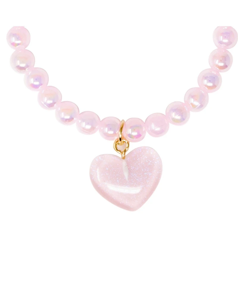 Tiny Treats + Zomi Gems Girls Pink Heart Fashion Bead Bracelet