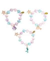 Tiny Treats + Zomi Gems Girls Mermaid Seashell Fashion Bracelet Set