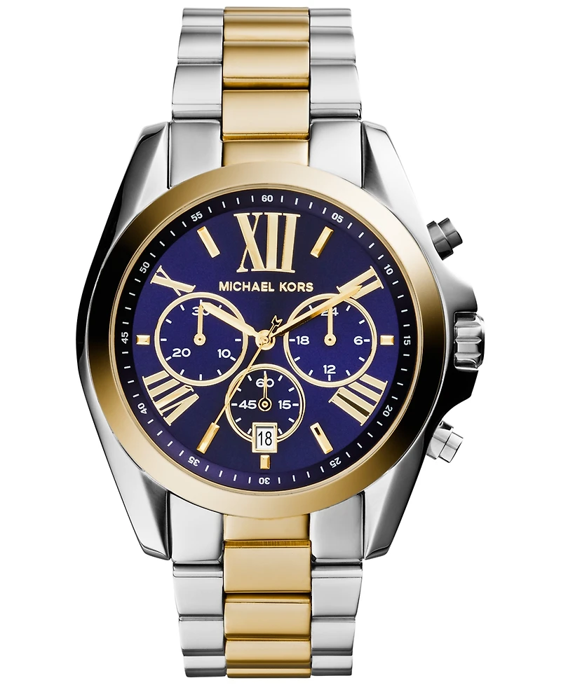 Michael Kors Women's Chronograph Bradshaw Two-Tone Stainless Steel Bracelet Watch 43mm MK5976