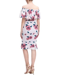 kimi + kai Maternity Floral Print Nursing Mermaid Dress