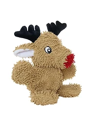 Mighty Microfiber Ball Med Reindeer, Durable Squeaky Holiday Dog Toy