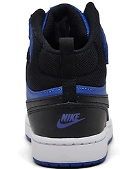 Nike Little Boys' Court Borough Mid 2 Fastening Strap Casual Sneakers from Finish Line