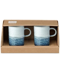 Kiln by Denby Collection Ridged Stoneware Mugs, Set of 2